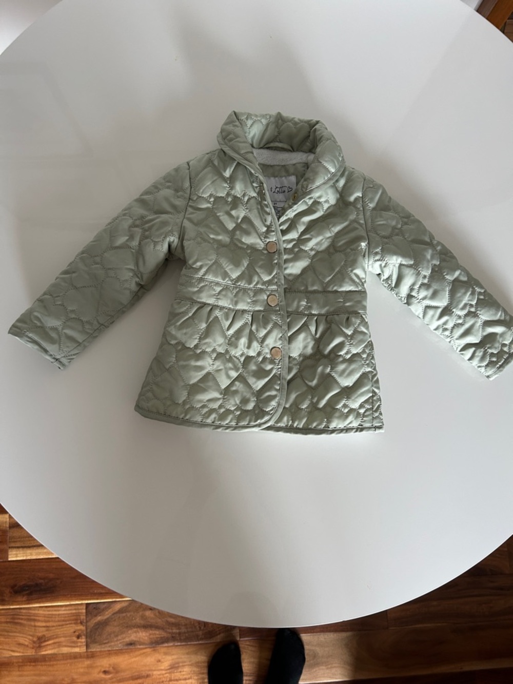 Liv and Lottie toddler girl' Quilted Sage Green Puffer Jacket